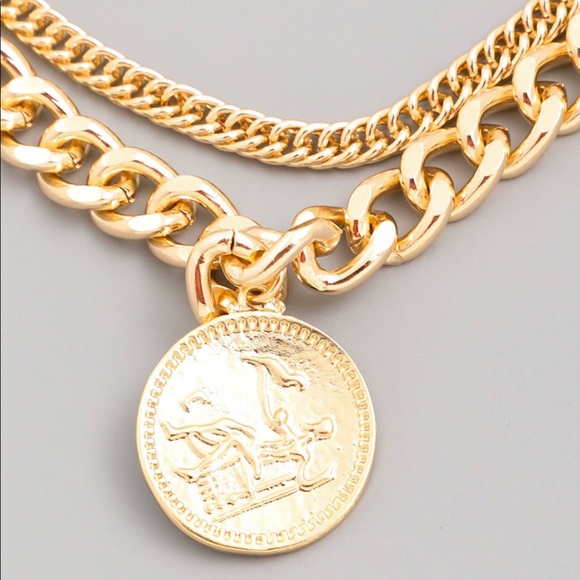 Gold Coin Necklace - Picture 5 of 6